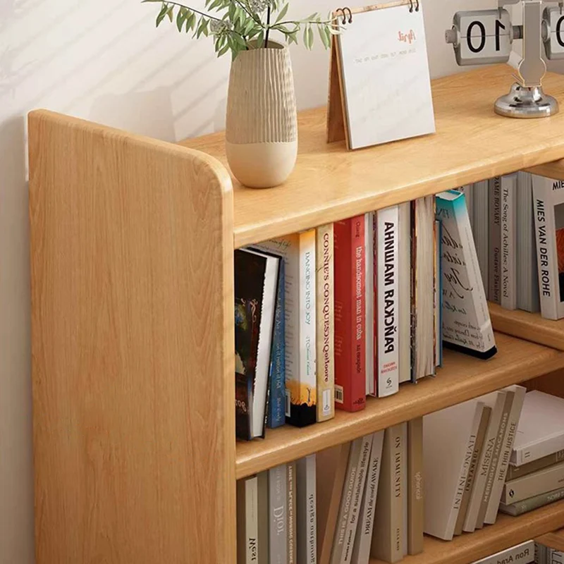 Contemporary Scandinavian Rectangular Eco-Friendly Board Storage Bookshelf 3/4-Tier For Bedroom