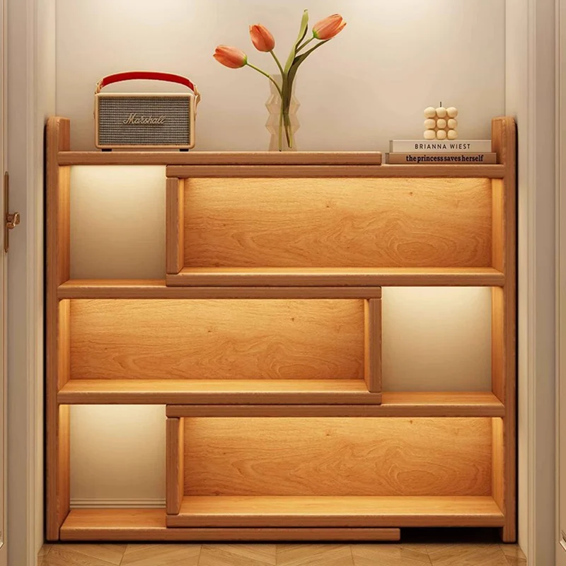 Contemporary Scandinavian Rectangular Eco-Friendly Board Storage Bookshelf 3/4-Tier For Bedroom