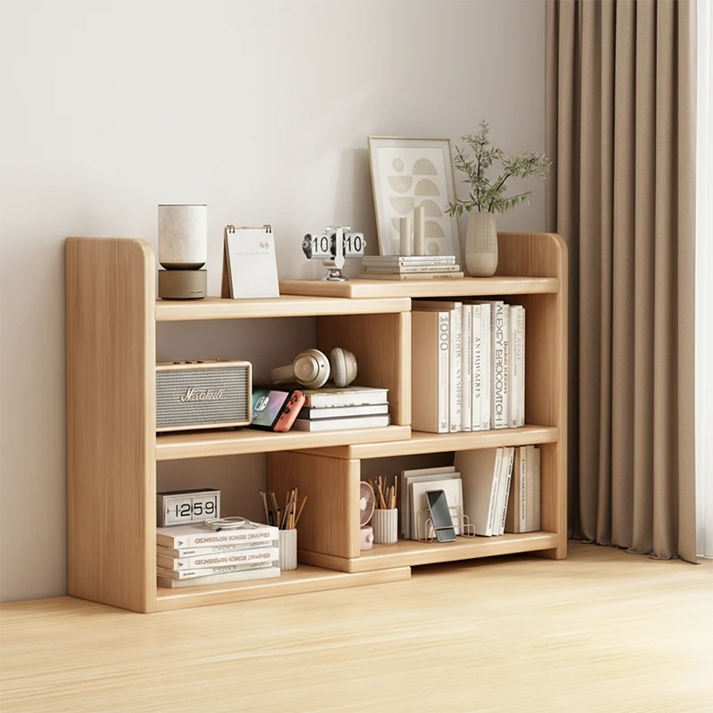 Contemporary Scandinavian Rectangular Eco-Friendly Board Storage Bookshelf 3/4-Tier For Bedroom
