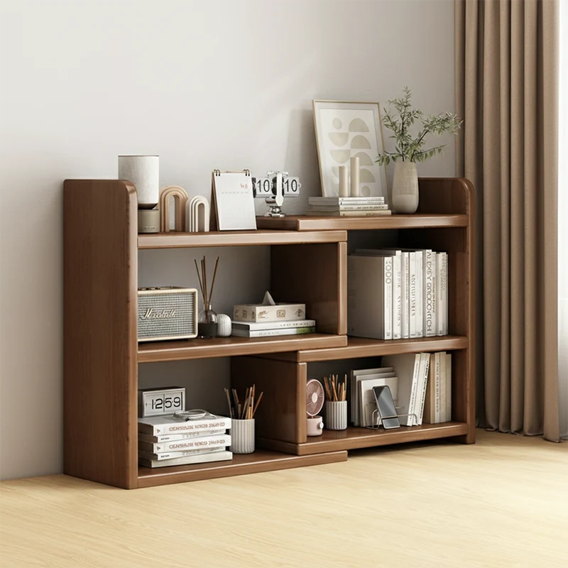 Contemporary Scandinavian Rectangular Eco-Friendly Board Storage Bookshelf 3/4-Tier For Bedroom