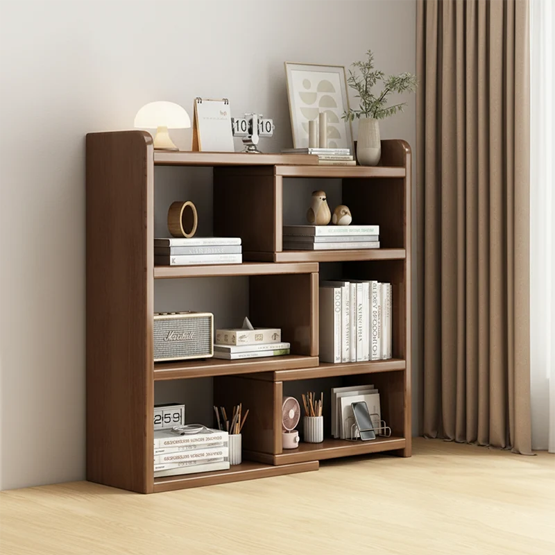 Contemporary Scandinavian Rectangular Eco-Friendly Board Storage Bookshelf 3/4-Tier For Bedroom