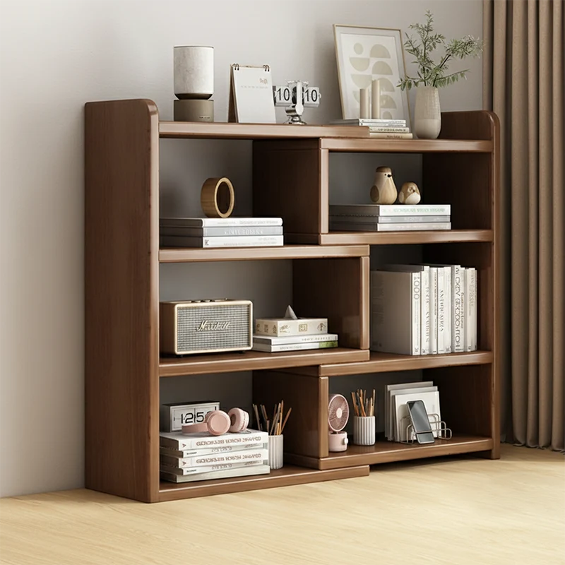 Contemporary Scandinavian Rectangular Eco-Friendly Board Storage Bookshelf 3/4-Tier For Bedroom
