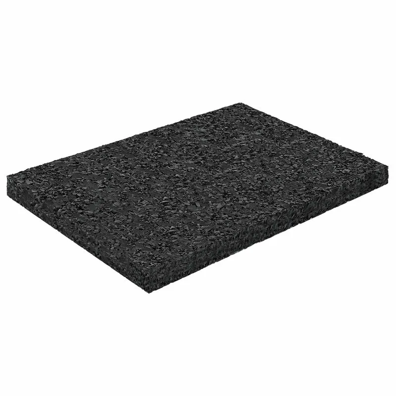Tapete de Pátio em Granulado de Borracha Preto 6 x 9 x 0,6 cm