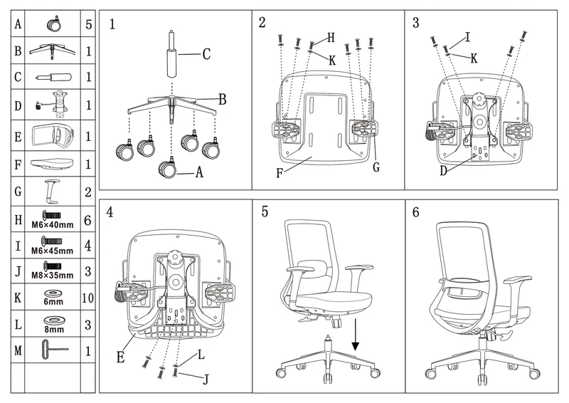 Ergonomic Mid-Back Desk Chair - Minimalist Office Chair With Adjustable Lumbar Support & Memory Sponge Seat For Home Office