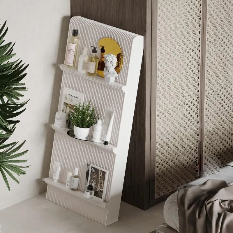 Modern Minimalist Rectangular Kraft Paper Acrylic Portable Display Rack 3-Tier For Living Room