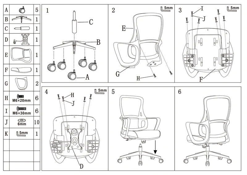 High-Quality Ergonomic Breathable Mesh Desk Chair - Minimalist Comfortable & Durable Office Chair With Lumbar Support & Silent Casters For Home Office