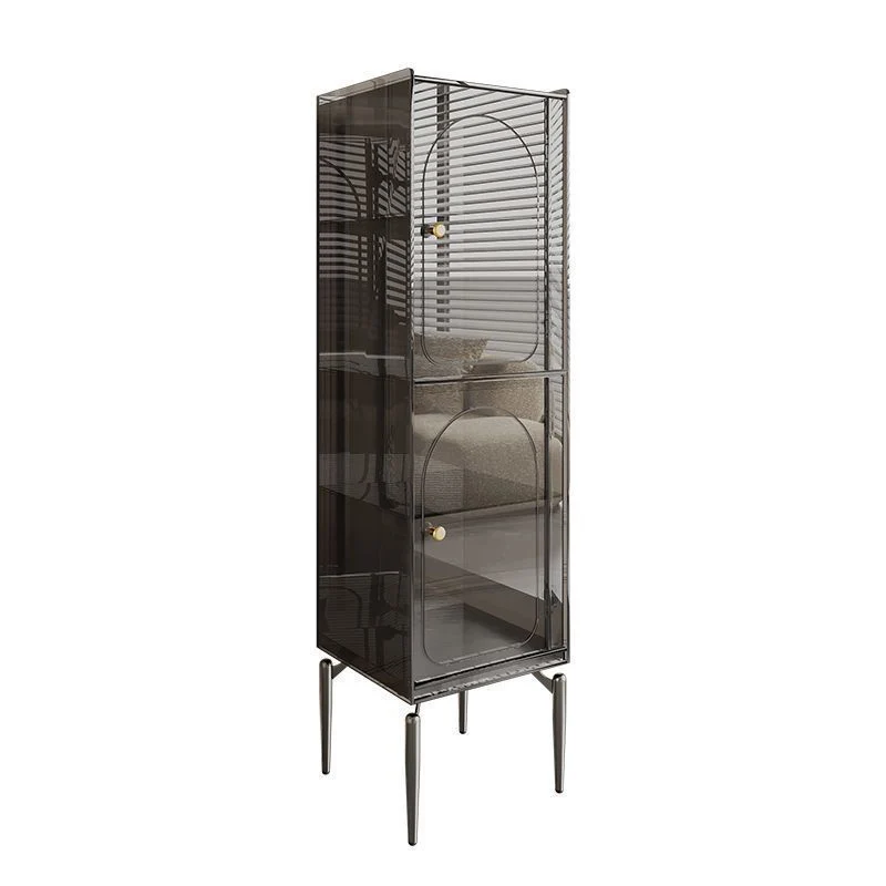 Modern Luxury Acrylic Carbon Steel Rectangular Storage Cabinet 2/4 Tiers For Living Room