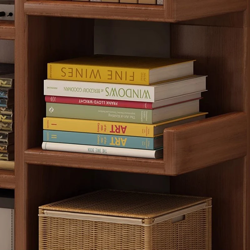 Modern Minimalist Rectangular Solid Wood Eco Board Bookshelf 9-Tier For Living Room