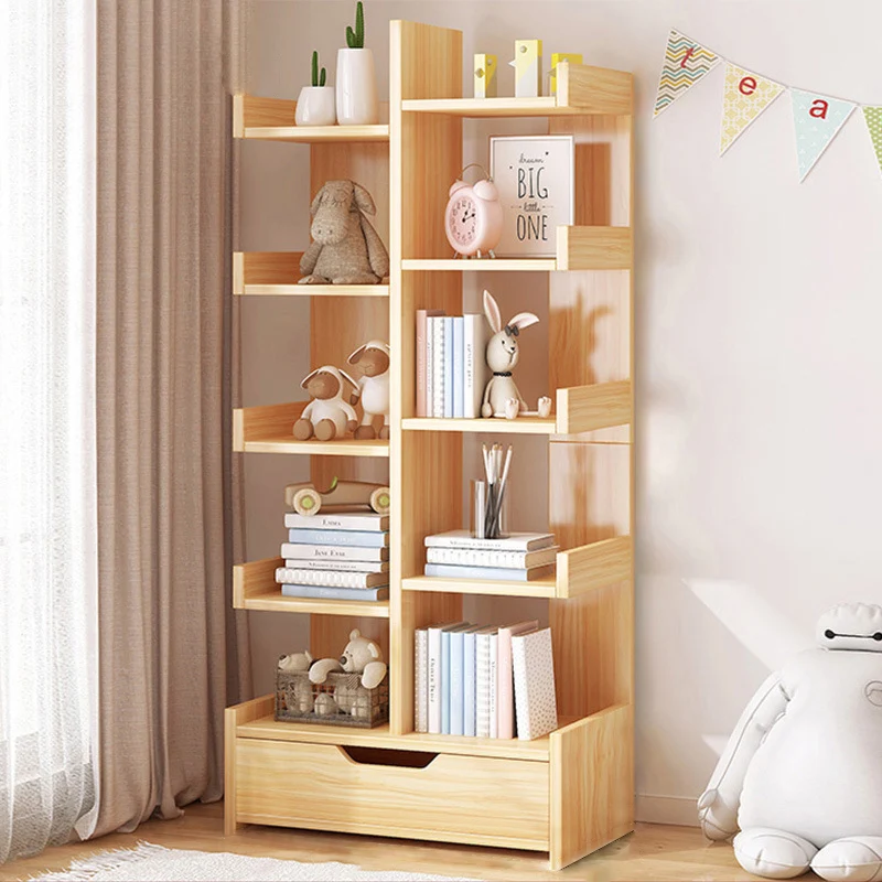 Modern Minimalist Rectangular Medium Density Fiberboard Bookshelf 4/5 Tier For Home & Office