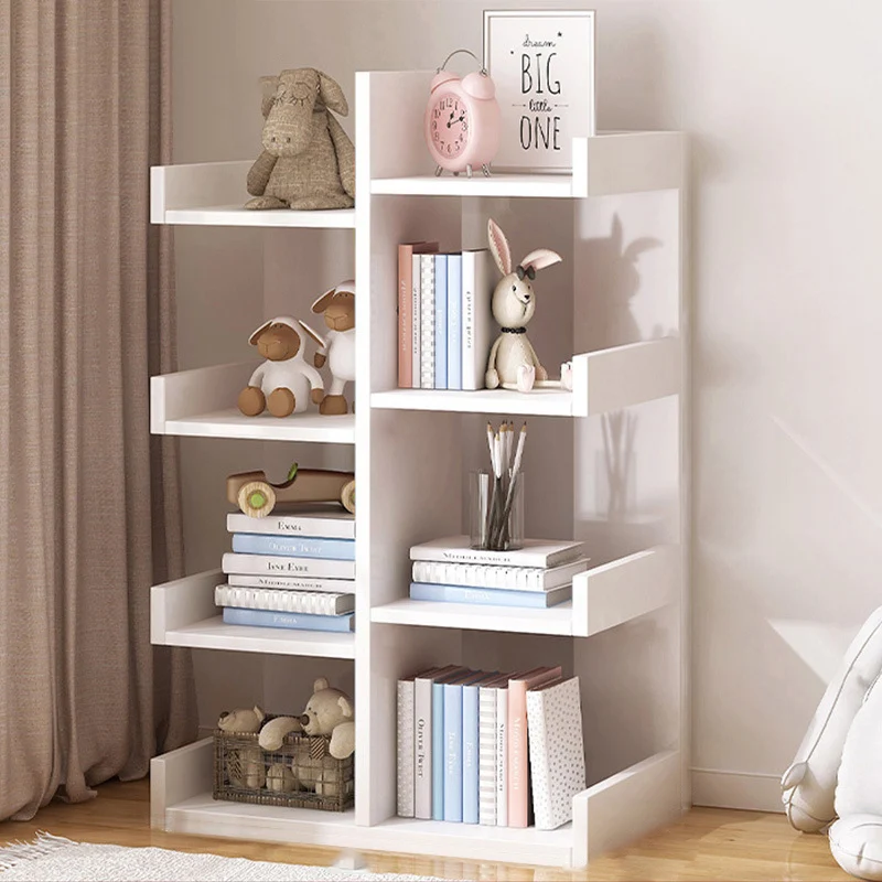 Modern Minimalist Rectangular Medium Density Fiberboard Bookshelf 4/5 Tier For Home & Office