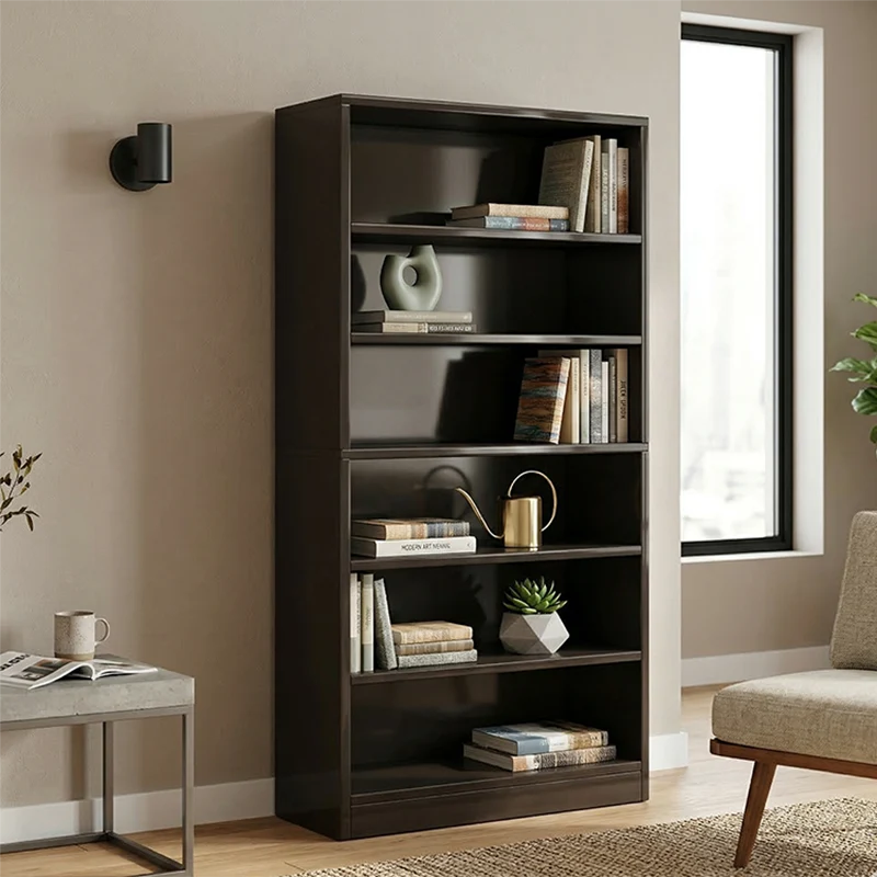 Modern Minimalist Rectangular Eco-Friendly Board Bookshelf 6-Tier For Home & Office