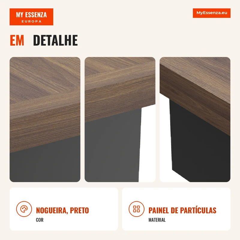 Mesa de Centro Quadrada com Iluminação LED 16 Cores Mesa de Sala Moderna 90x90x45 cm Nogueira