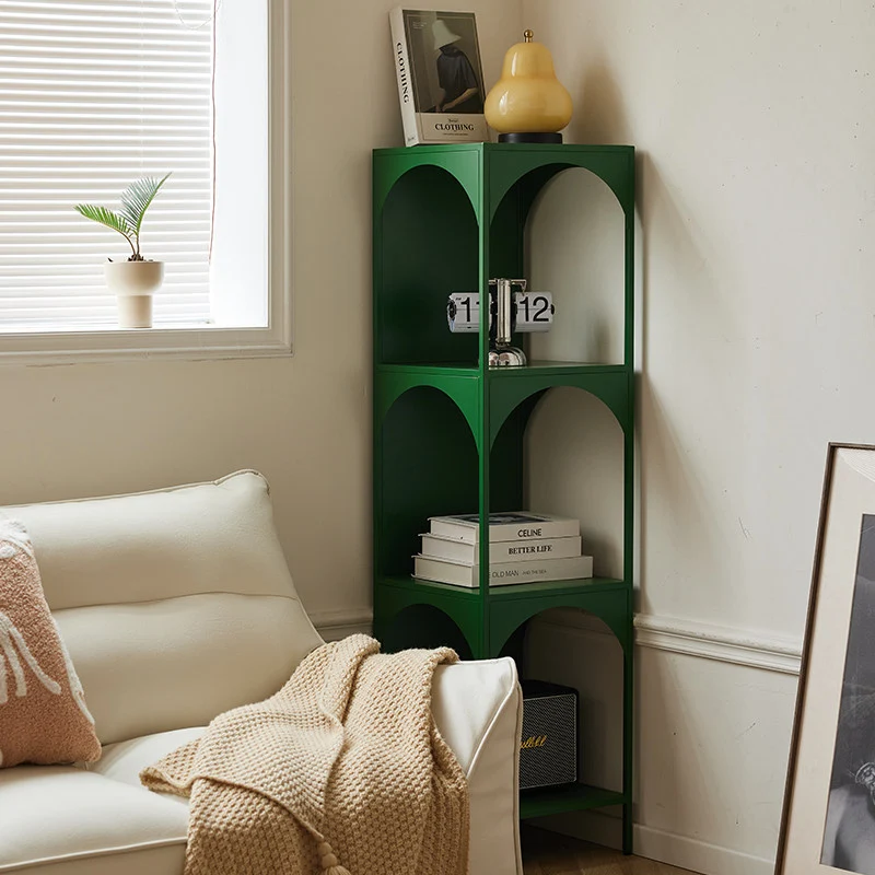 Modern Minimalist Rectangular Carbon Steel Bookshelf 1/2/3-Tier For Living Room
