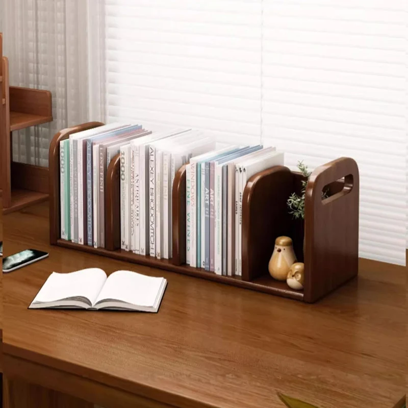 Modern Minimalist Melamine-faced MDF Curved Rectangular Desktop Storage Shelf 2/4-Shelves For Living Room