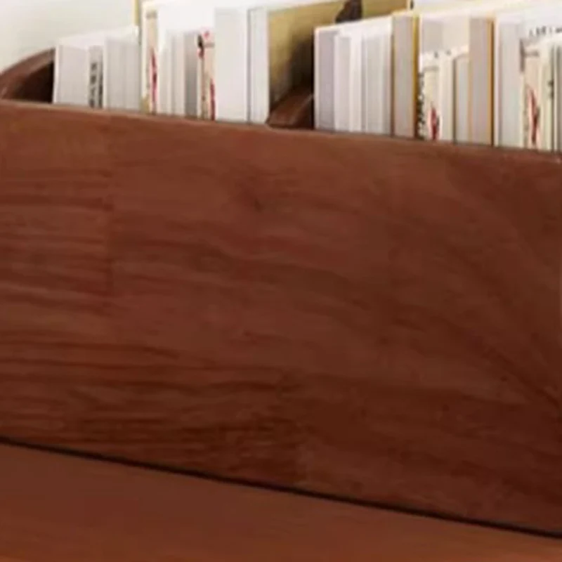 Modern Minimalist Melamine-faced MDF Curved Rectangular Desktop Storage Shelf 2/4-Shelves For Living Room