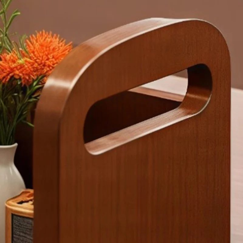 Modern Minimalist Melamine-faced MDF Curved Rectangular Desktop Storage Shelf 2/4-Shelves For Living Room