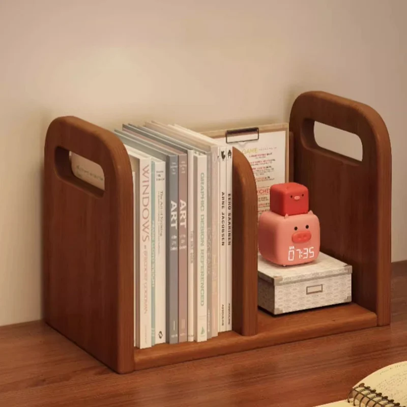 Modern Minimalist Melamine-faced MDF Curved Rectangular Desktop Storage Shelf 2/4-Shelves For Living Room