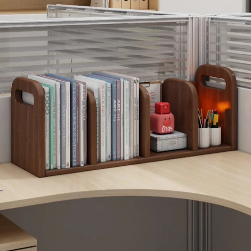 Modern Minimalist Melamine-faced MDF Curved Rectangular Desktop Storage Shelf 2/4-Shelves For Living Room