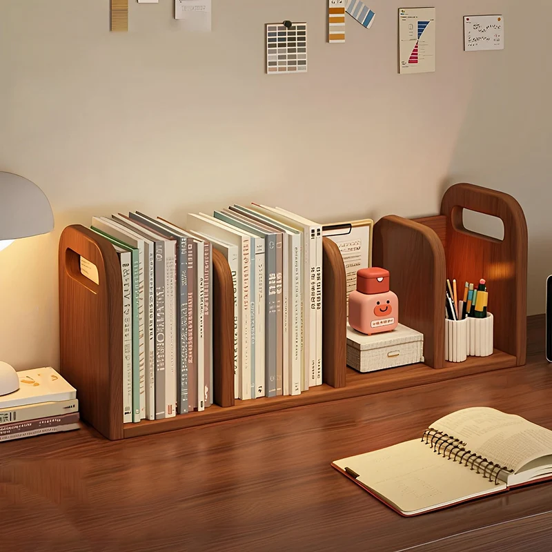 Modern Minimalist Melamine-faced MDF Curved Rectangular Desktop Storage Shelf 2/4-Shelves For Living Room