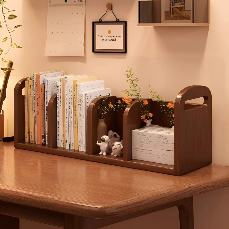 Modern Minimalist Melamine-faced MDF Curved Rectangular Desktop Storage Shelf 2/4-Shelves For Living Room