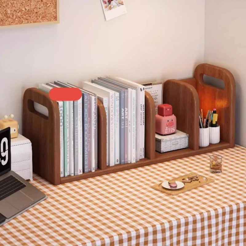 Modern Minimalist Melamine-faced MDF Curved Rectangular Desktop Storage Shelf 2/4-Shelves For Living Room