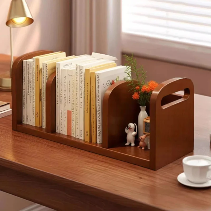 Modern Minimalist Melamine-faced MDF Curved Rectangular Desktop Storage Shelf 2/4-Shelves For Living Room