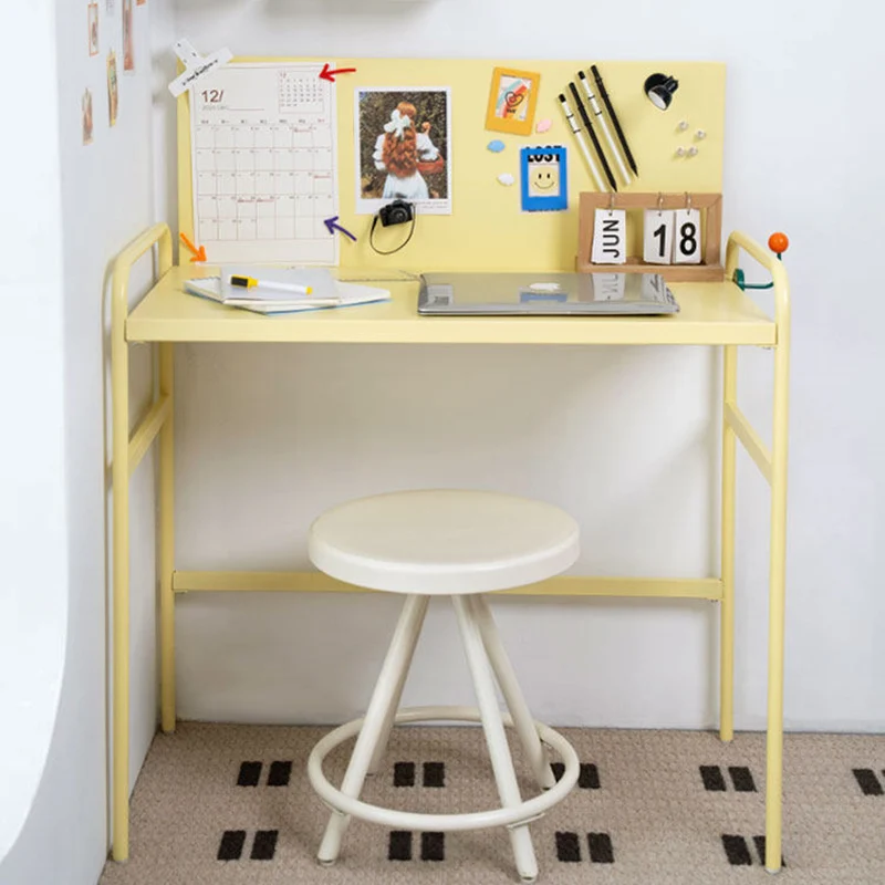 Contemporary Industrial Rectangular Iron Magnetic Desk 1-Tier For Study