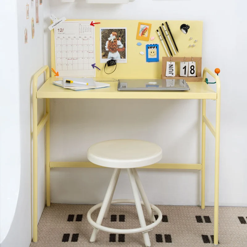 Contemporary Industrial Rectangular Iron Magnetic Desk 1-Tier For Study