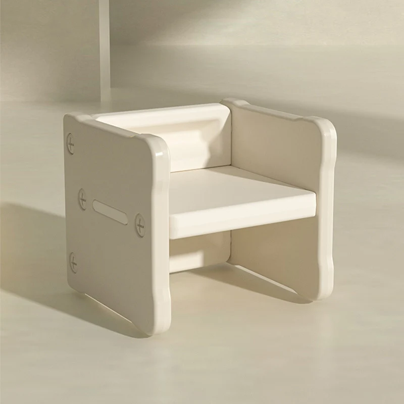 Contemporary Nordic Rectangular Hollow PE Kids Desk & Chair Set For Home Office