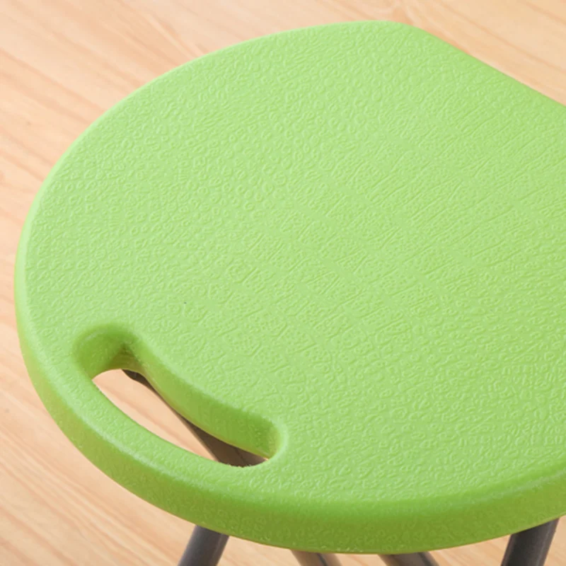 Modern Minimalist PP Plastic Iron Round X-Shaped Folding Chair For Living Room