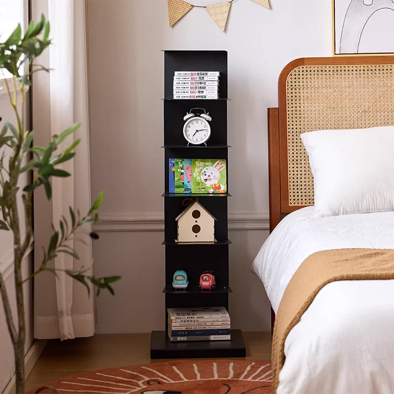 Modern Minimalist Iron Rectangular Floor Standing Bookshelf 6/7-Tier For Living Room & Home Office & Bedroom Storage