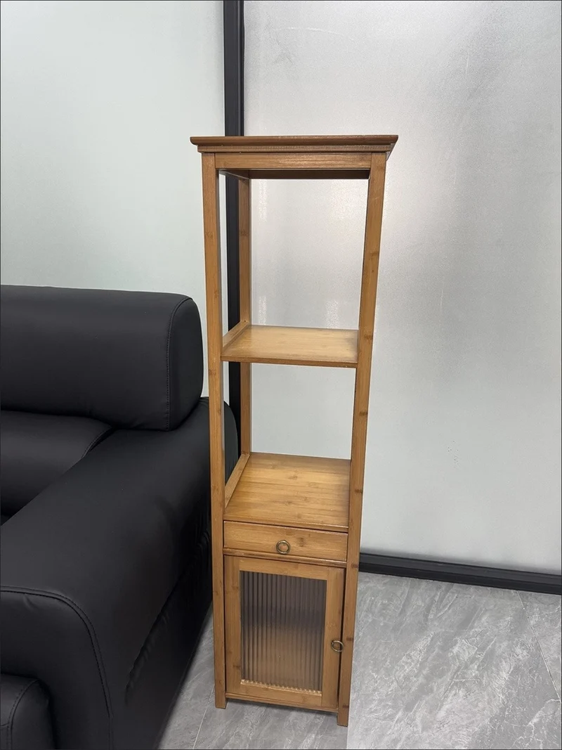 Traditional Chinese Square Nan Bamboo Iron Acrylic Display Rack 1/2/3/4-Tier For Living Room