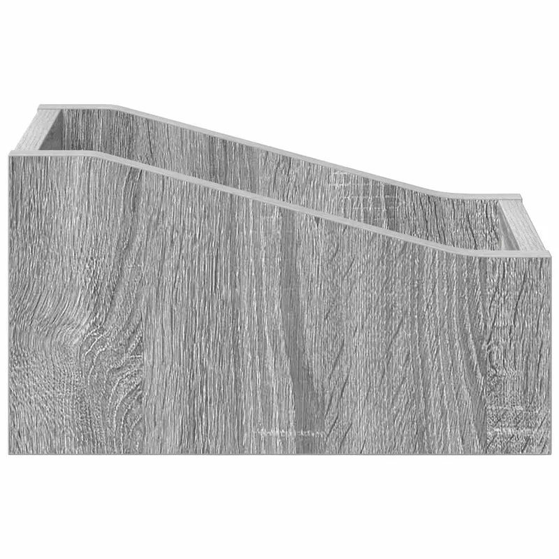 Caixa de Discos LP 2 unid. Sonoma cinzento 18 x 32 x 18 cm