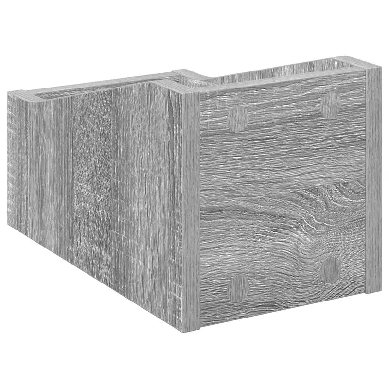 Caixa de Discos LP 2 unid. Sonoma cinzento 18 x 32 x 18 cm