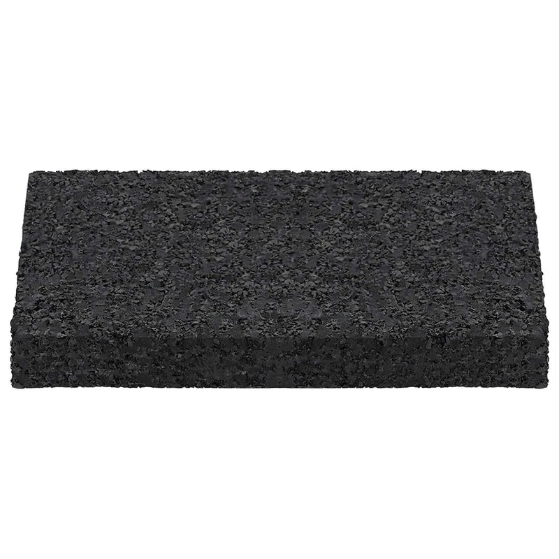 Tapete de Pátio em Granulado de Borracha Preto 6 x 9 x 1 cm