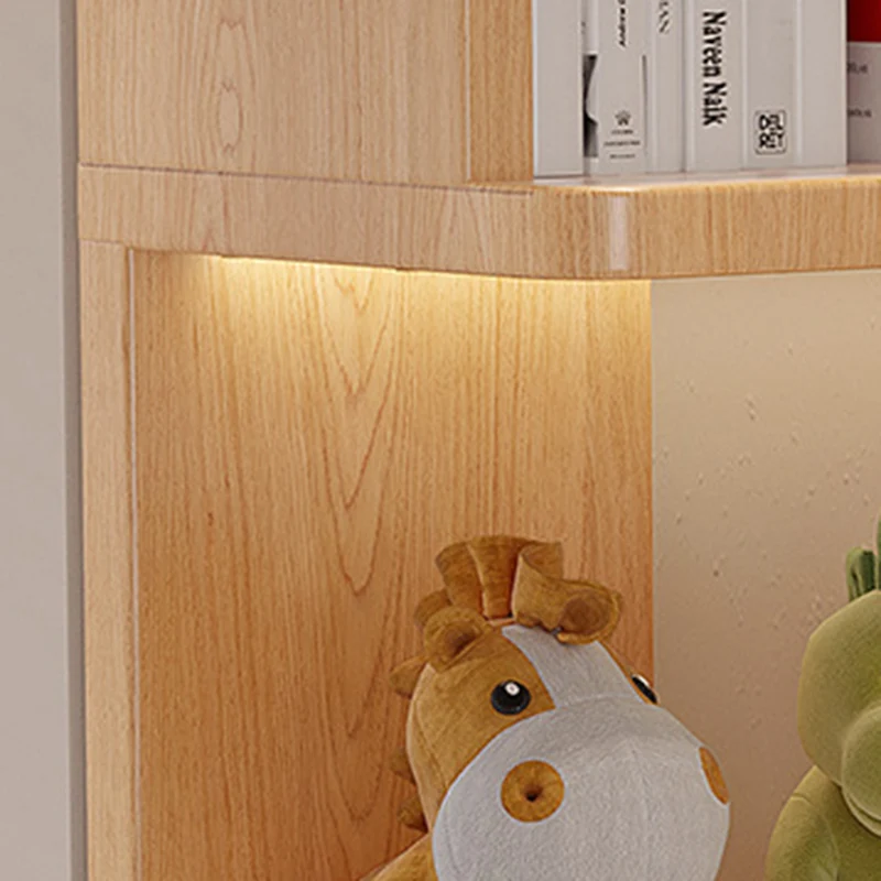 Modern Minimalist L-shaped Solid Wood Plywood Corner Shelf Unit 3/4/5-Tier For Living Room