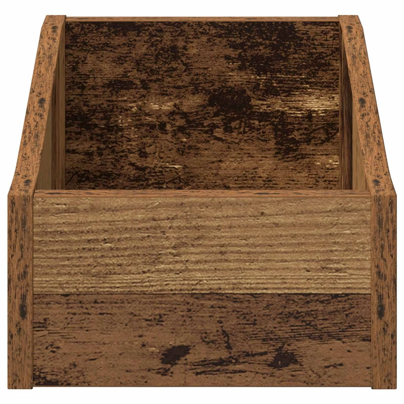 Caixa de Discos LP Madeira antiga 23 x 33 x 16 cm