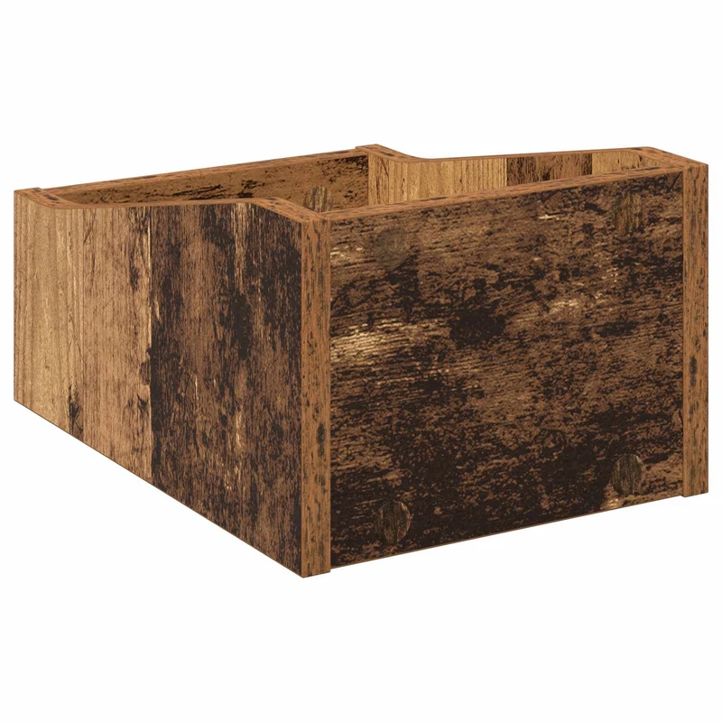 Caixa de Discos LP Madeira antiga 23 x 33 x 16 cm