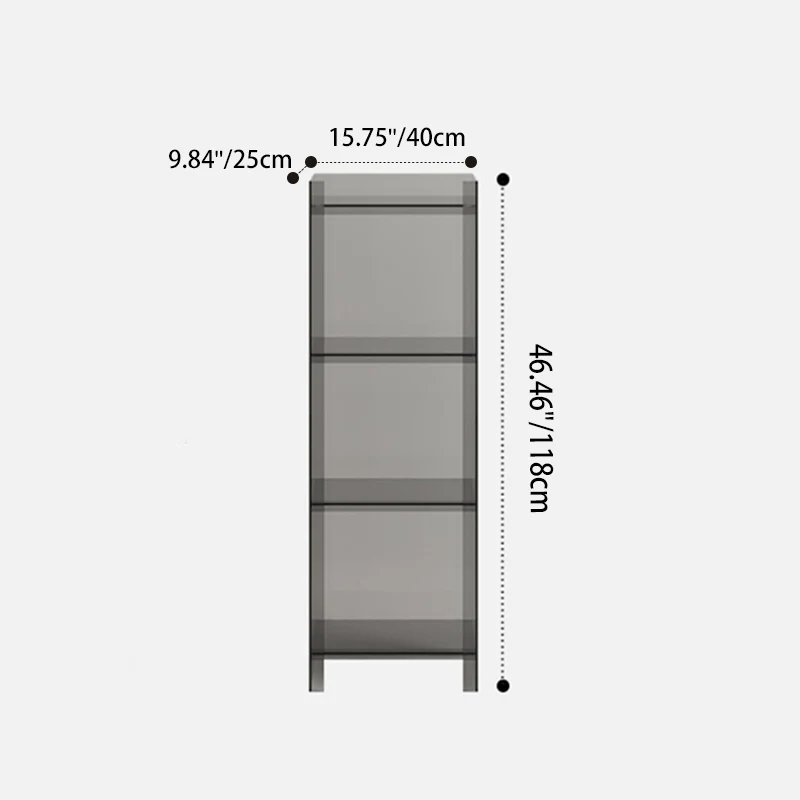 Modern Minimalist Square Rectangular Acrylic Display Rack 4/5-Tier For Living Room