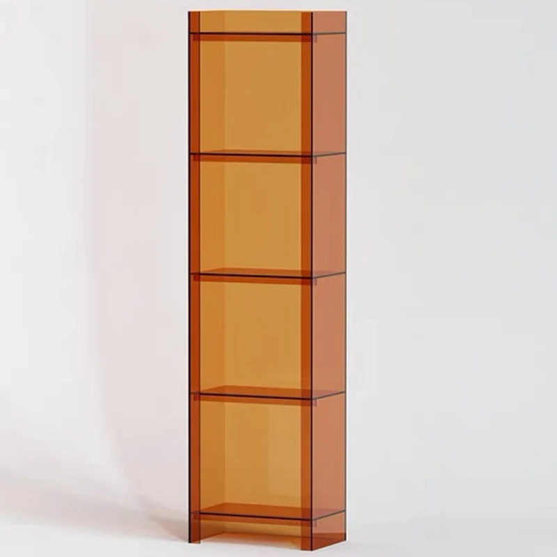 Modern Minimalist Square Rectangular Acrylic Display Rack 4/5-Tier For Living Room