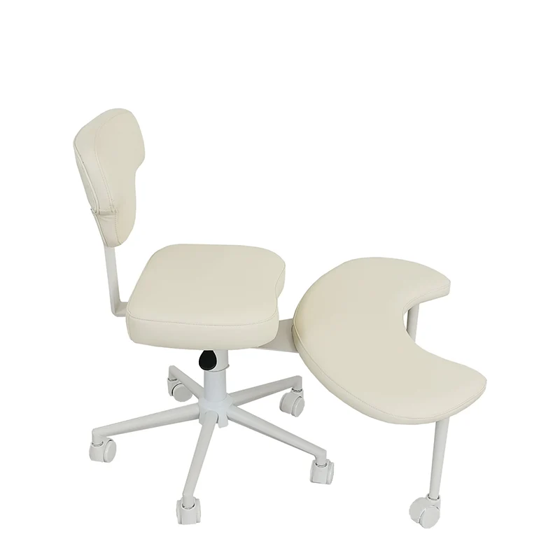 Modern Minimalist Non-Standard Shape PU Leather Sponge Multi-Layer Board Iron Plastic Desk Chair Backrest Adjustable Height Movable For Home Office