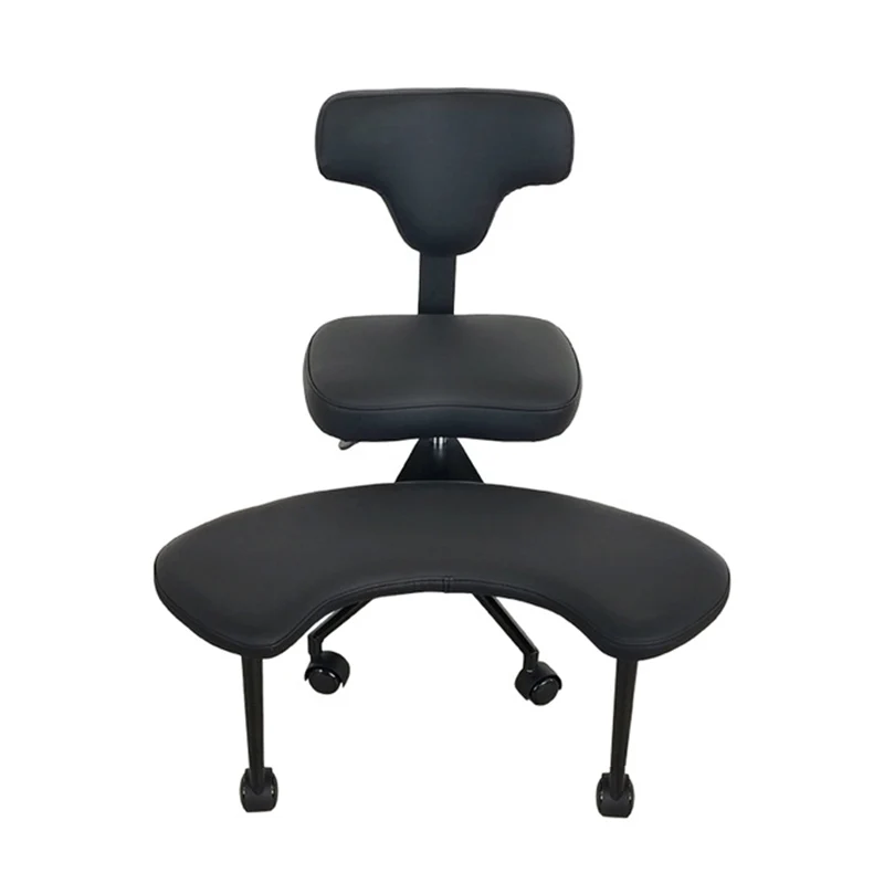Modern Minimalist Non-Standard Shape PU Leather Sponge Multi-Layer Board Iron Plastic Desk Chair Backrest Adjustable Height Movable For Home Office