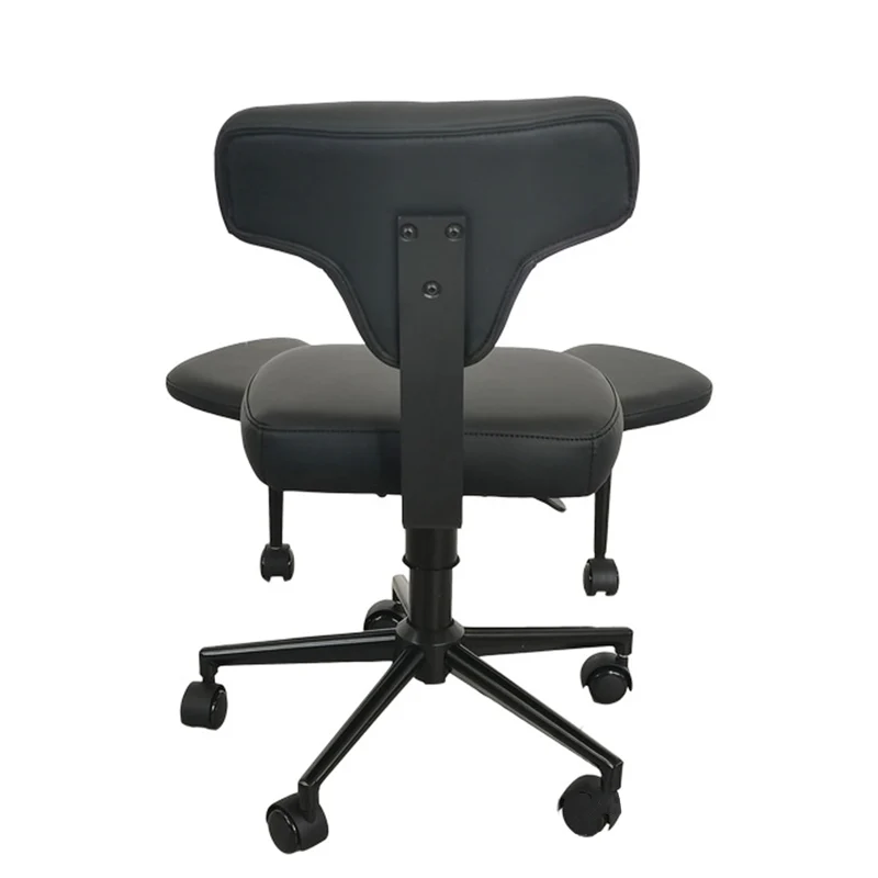 Modern Minimalist Non-Standard Shape PU Leather Sponge Multi-Layer Board Iron Plastic Desk Chair Backrest Adjustable Height Movable For Home Office