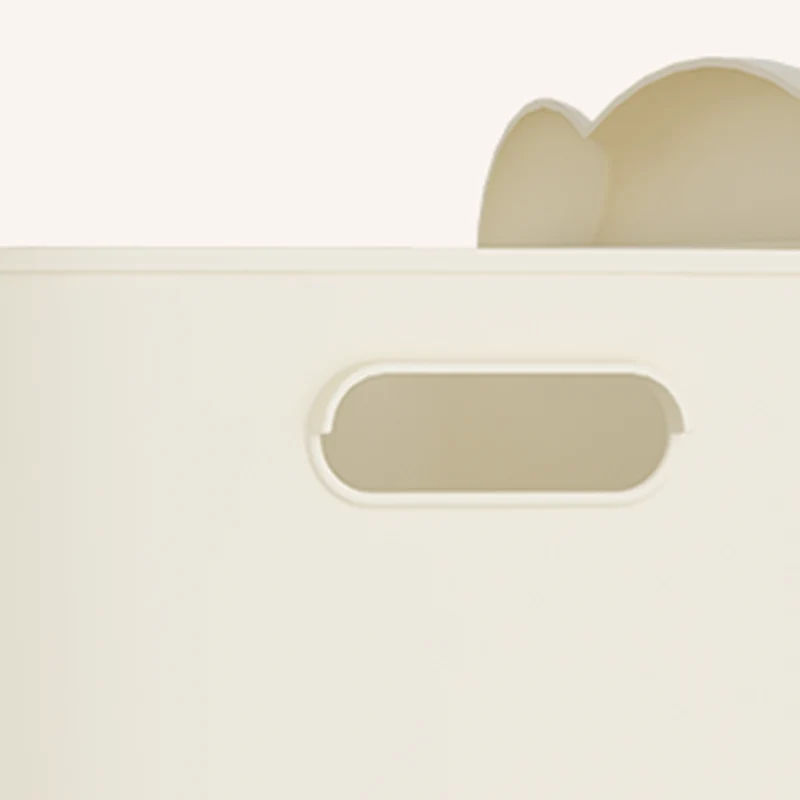 Modern Minimalist PP Plastic Rectangular Movable Storage Shelf 2/3-Basket For Study