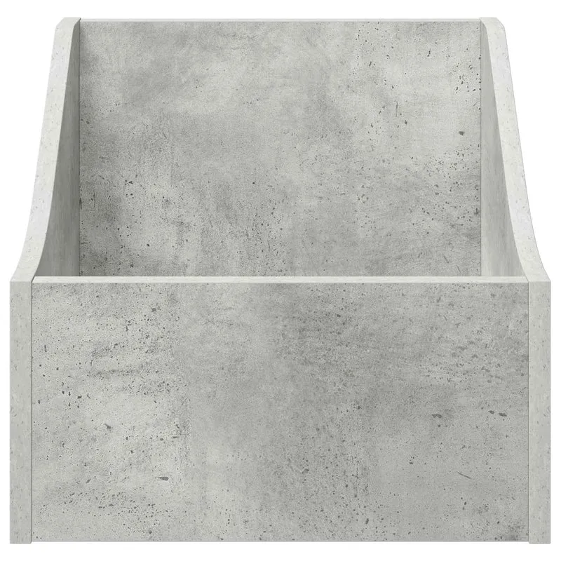 Caixa de Discos LP 2 unid. Cinzento Cimento 37 x 33 x 32 cm