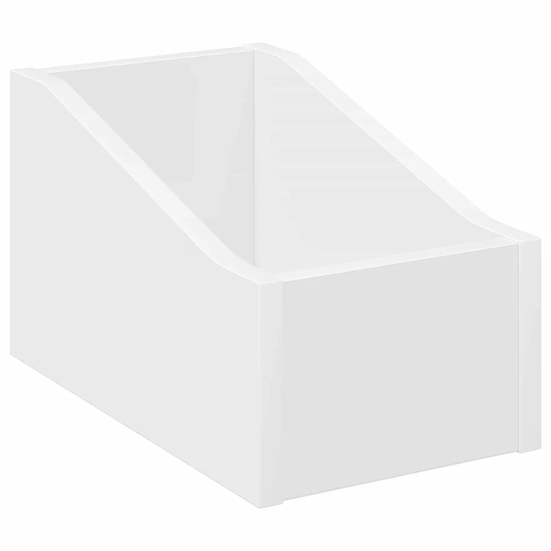 Caixa de Discos LP Branco 18 x 32 x 18 cm Derivados de Madeira