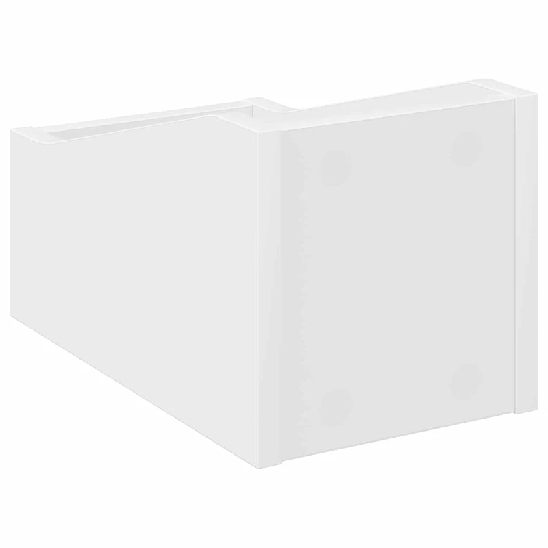 Caixa de Discos LP Branco 18 x 32 x 18 cm Derivados de Madeira
