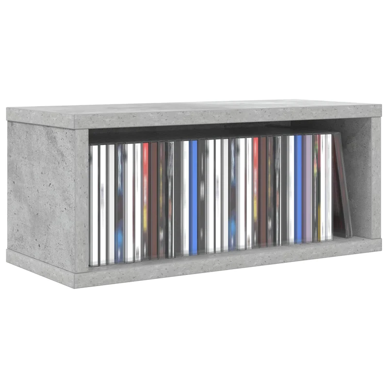 Suporte para CDs Cinzento Cimento 40 x 17 x 17 cm