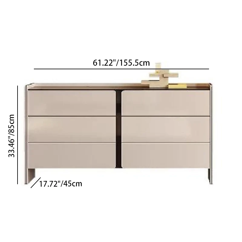 Modern Minimalist Storage Cabinet With Drawers - E1 Eco-friendly MDF Sideboard For Living Room & Bedroom