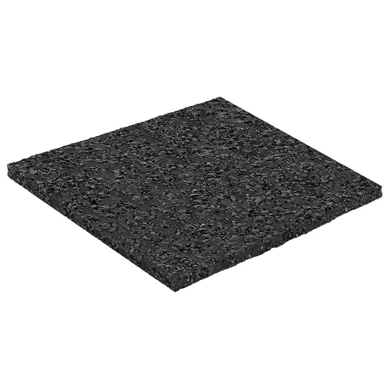 Tapete de Pátio em Granulado de Borracha Preto 9 x 9 x 0,3 cm